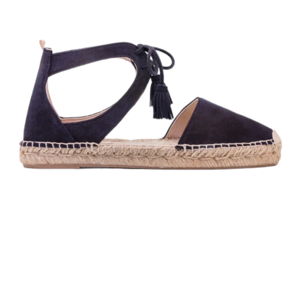 BODEN espadrilles Candice style suede tassel shoes women's size 7